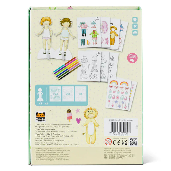 Tiger Tribe Paper Paper Dolls Kit - Vintage | Tiger Tribe