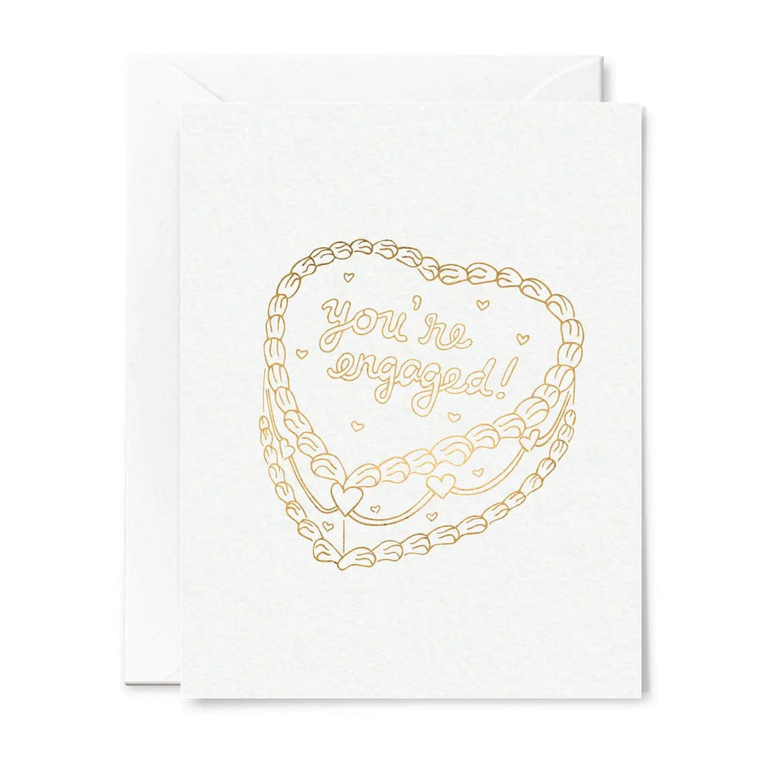 Tiny Hooray Card You're Engaged! Foil Cake Card