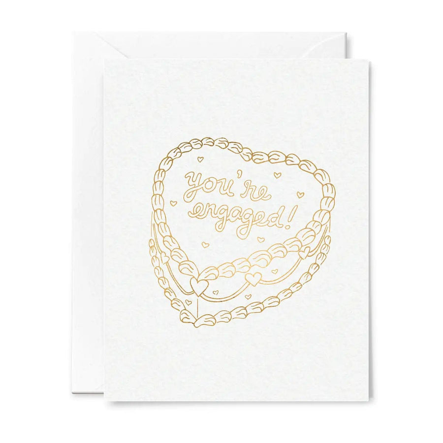 Tiny Hooray Card You're Engaged! Foil Cake Card