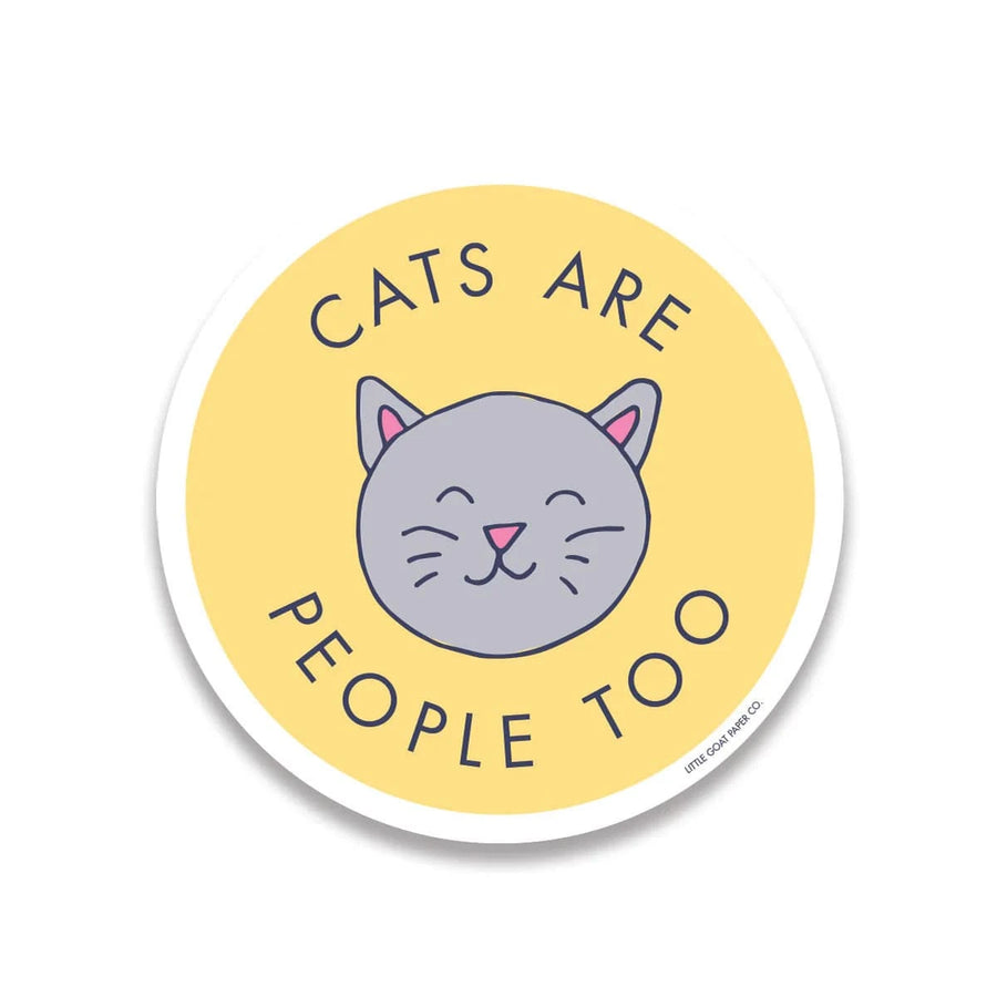 Tiny Hooray Cards Cats are People Too Sticker