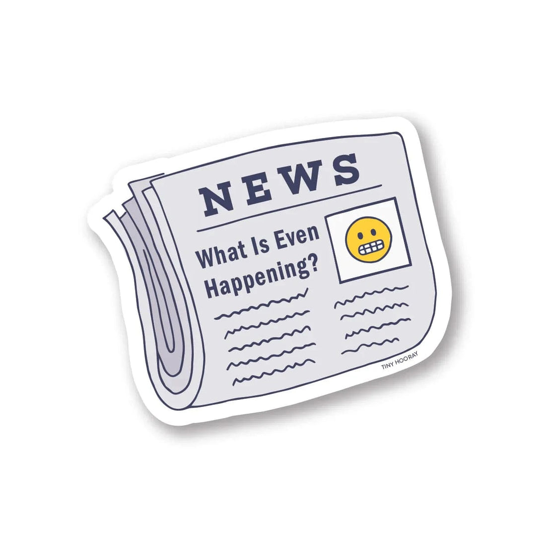Tiny Hooray Cards What is Happening News Sticker