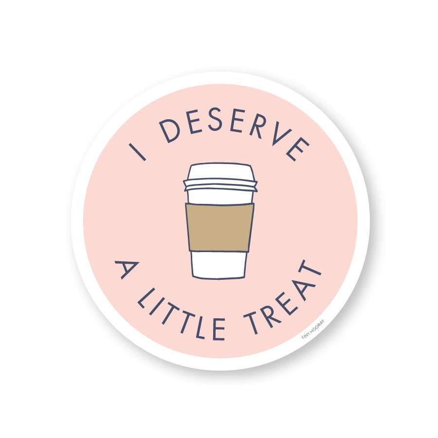 Tiny Hooray Sticker Little Treat Coffee Sticker