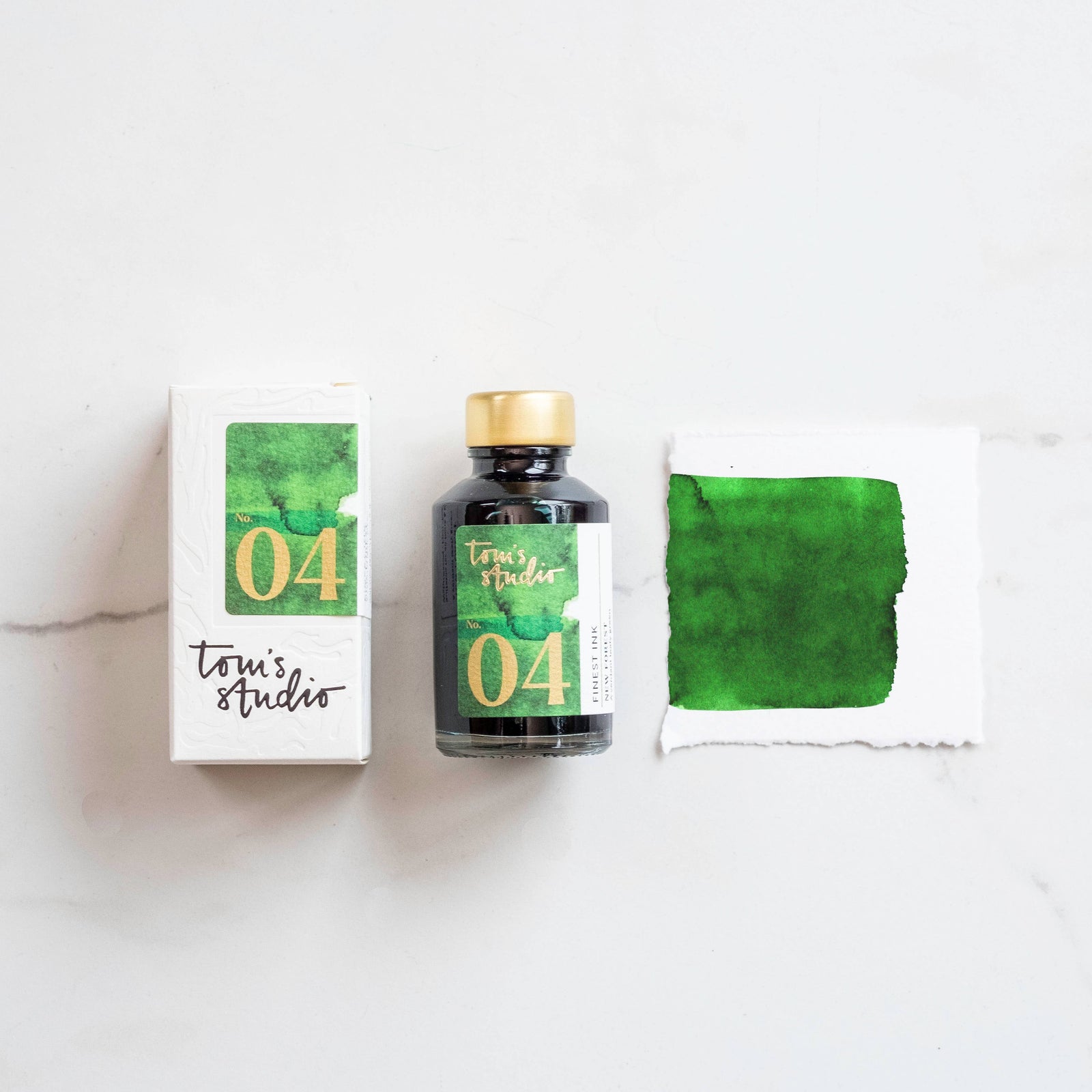 Tom's Studio Paper Fountain Pen Ink - New Forest Green