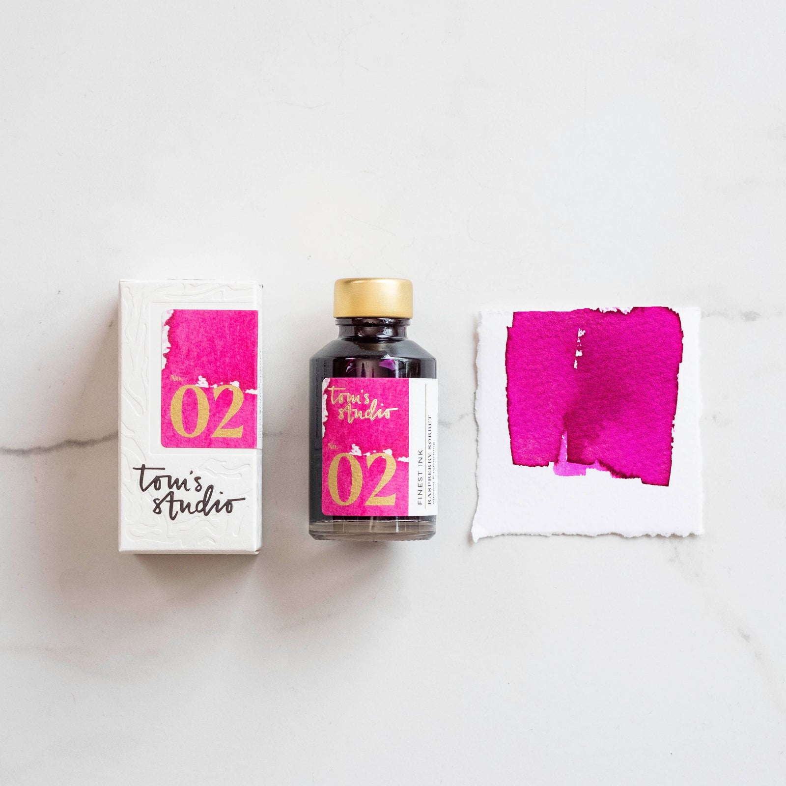 Tom's Studio Paper Fountain Pen Ink - Raspberry Sorbet