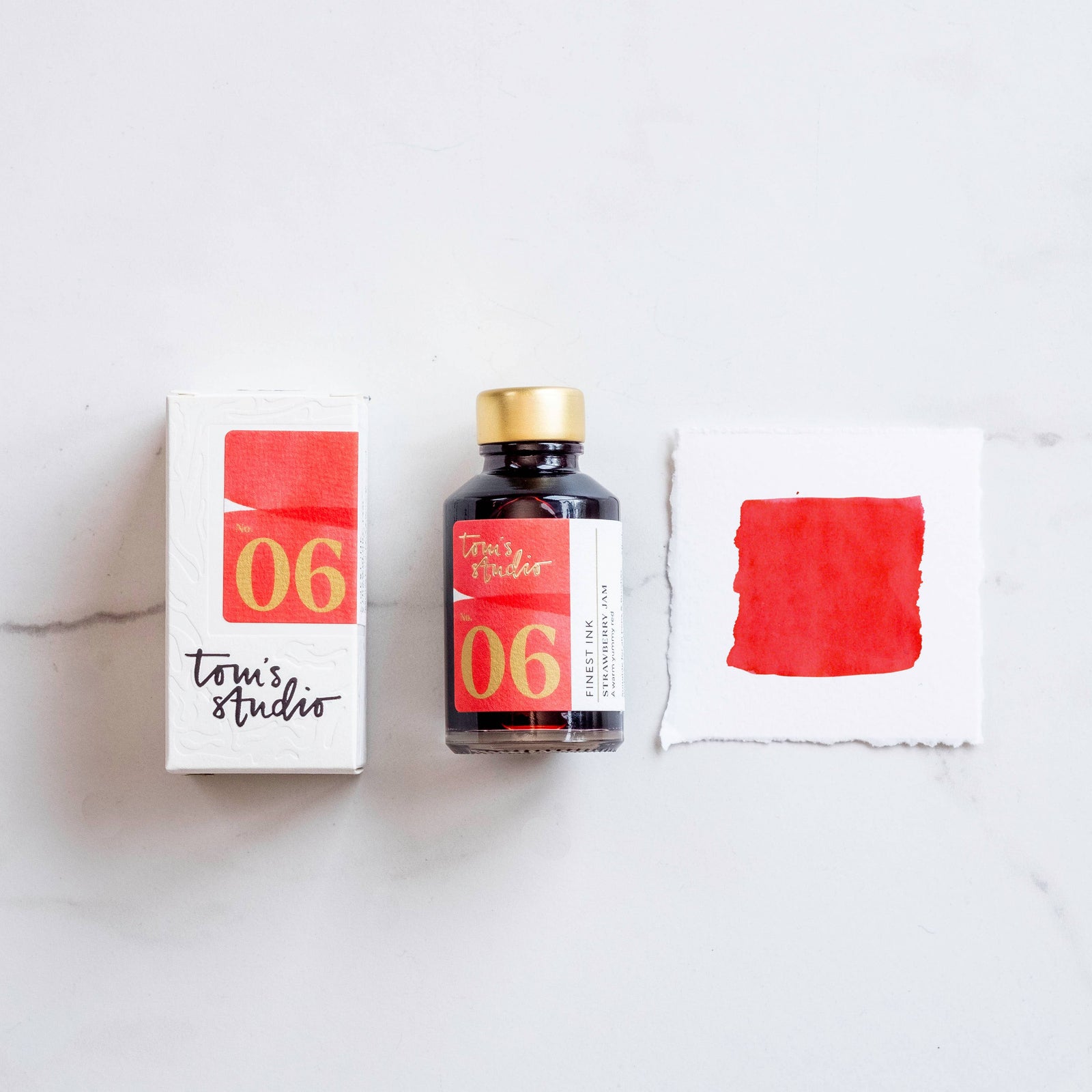 Tom's Studio Paper Fountain Pen Ink - Strawberry Jam