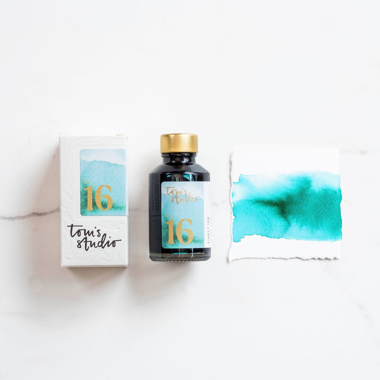 Tom's Studio Paper Fountain Pen Ink - Sunny Teal