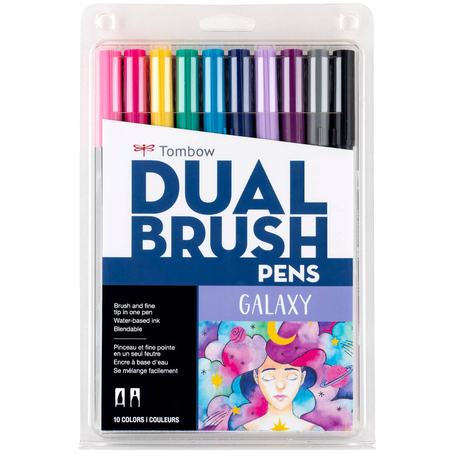 Tombow paper Dual Brush Pen Art Markers: Galaxy - 10-Pack