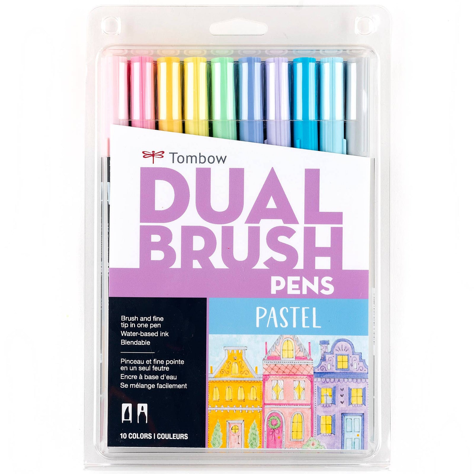 Tombow paper Dual Brush Pen Art Markers: Pastel - 10-Pack