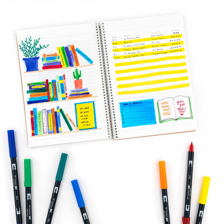 Tombow paper Dual Brush Pen Art Markers: Primary - 10-Pack