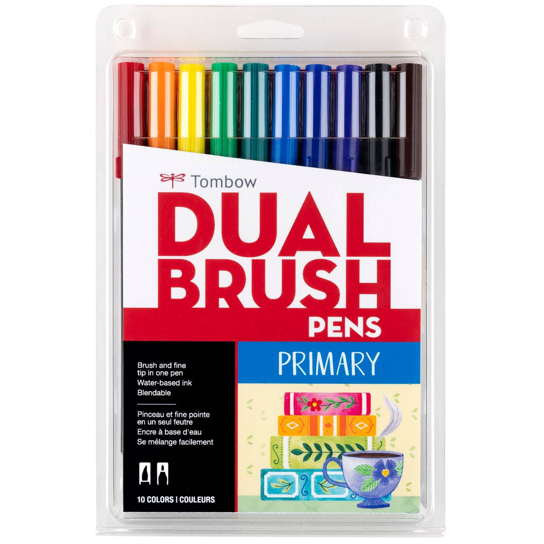 Tombow paper Dual Brush Pen Art Markers: Primary - 10-Pack
