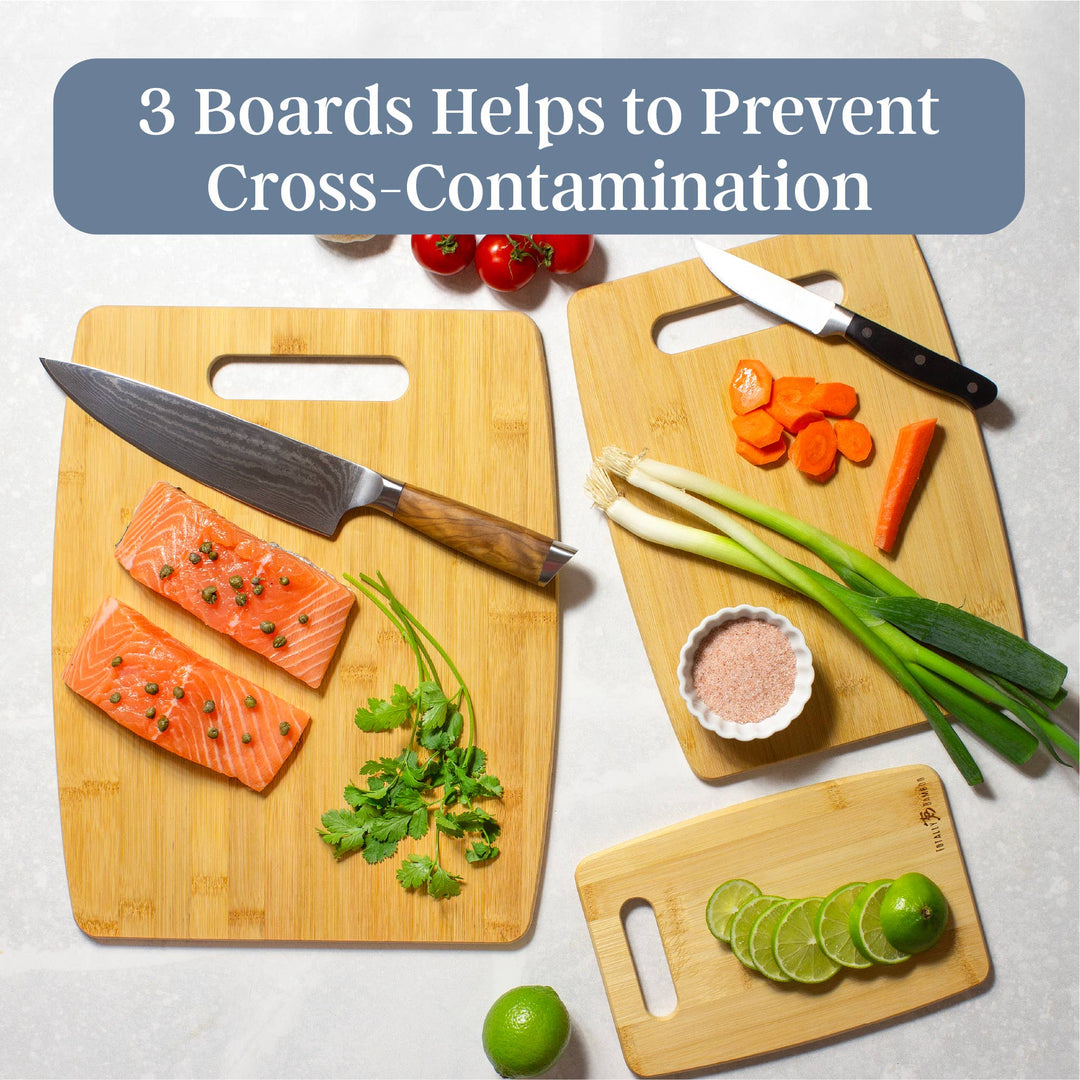 Totally Bamboo Home 3-Piece Bamboo Cutting Board Set