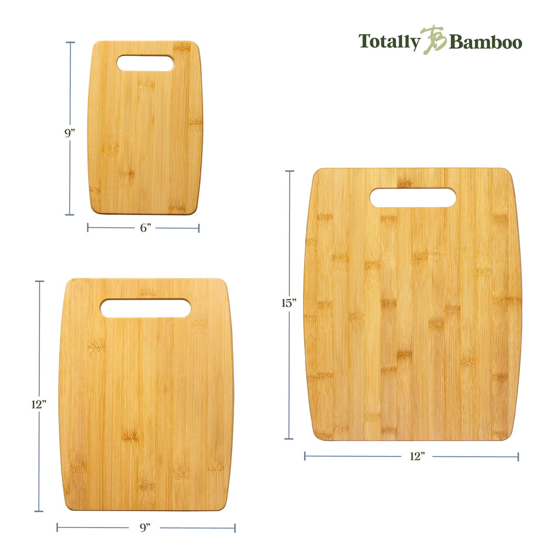 Totally Bamboo Home 3-Piece Bamboo Cutting Board Set