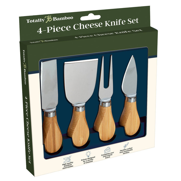 Totally Bamboo Home 4-Pc. Cheese Tool Set – Cheese Knives for Charcuterie Boards