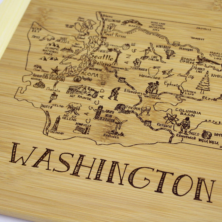 Totally Bamboo Home A Slice of Life Washington Cutting & Charcuterie Board