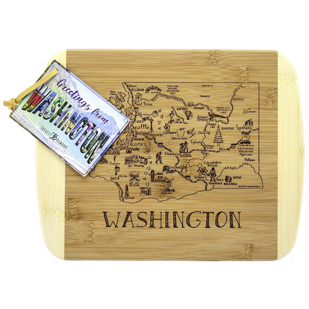 Totally Bamboo Home A Slice of Life Washington Cutting & Charcuterie Board