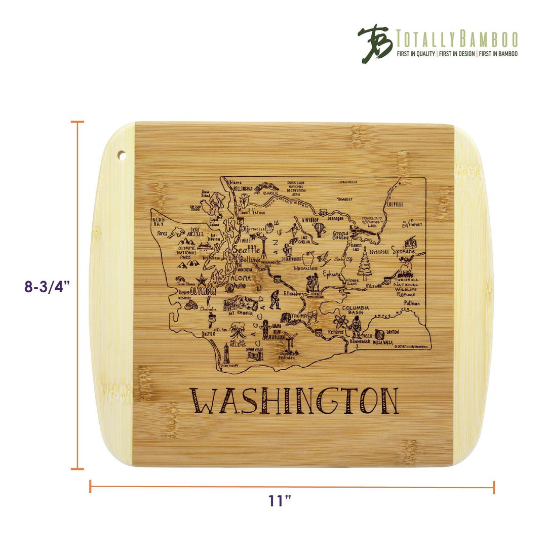 Totally Bamboo Home A Slice of Life Washington Cutting & Charcuterie Board