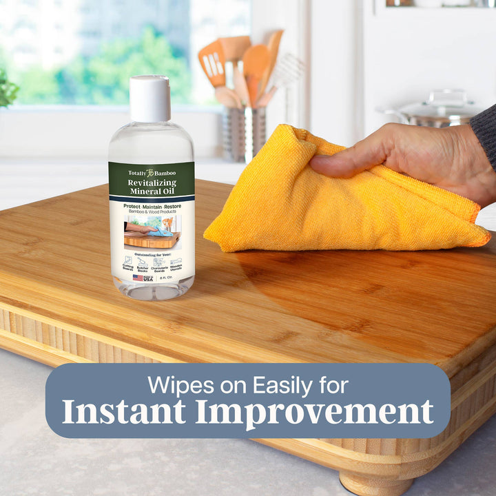 Totally Bamboo Home Revitalizing Mineral Oil for Cutting Boards, 8 Oz.