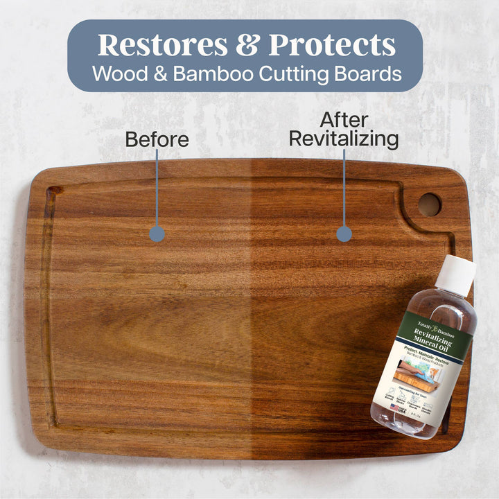 Totally Bamboo Home Revitalizing Mineral Oil for Cutting Boards, 8 Oz.