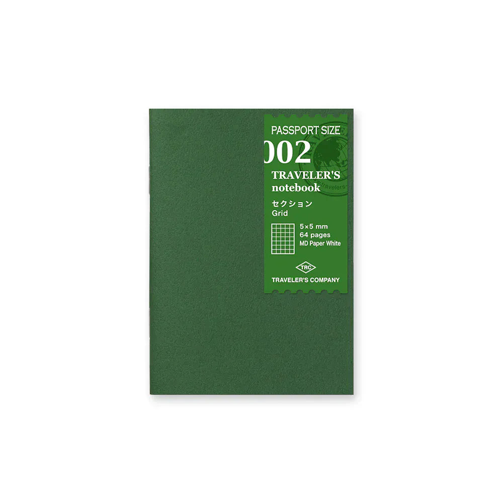 Traveler's Company Paper Traveler's Notebook - 002 Grid Notebook (Passport Size)