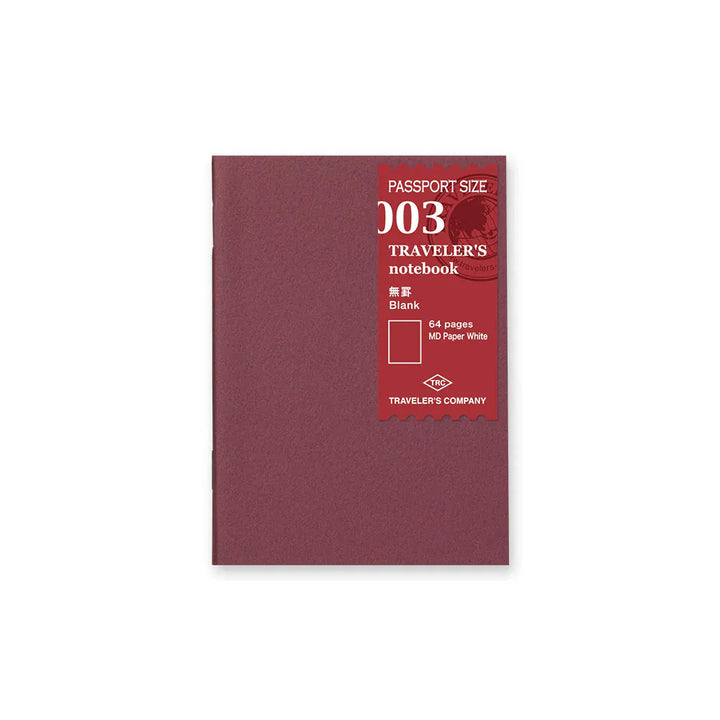 Traveler's Company Paper Traveler's Notebook - 003 Blank Notebook (Passport Size)