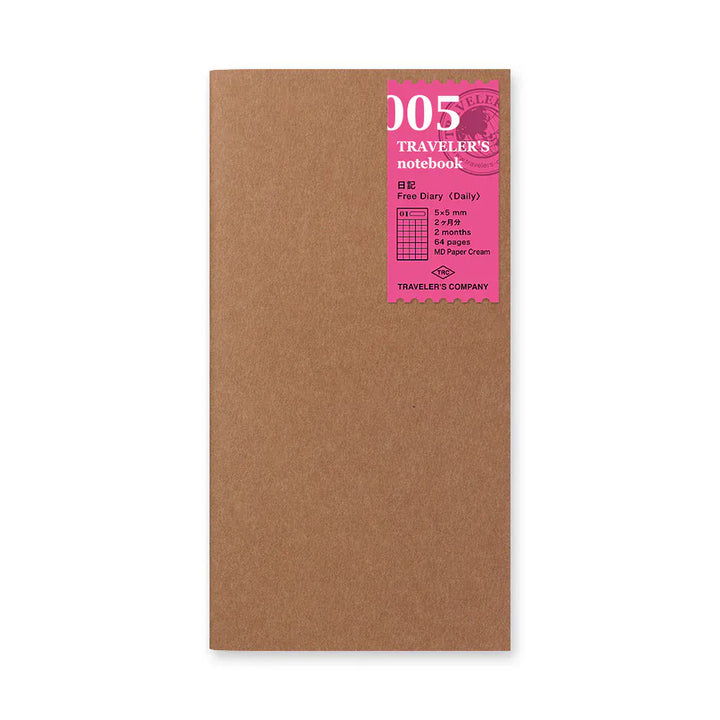 Traveler's Company Paper Traveler's Notebook - 005 Free Diary