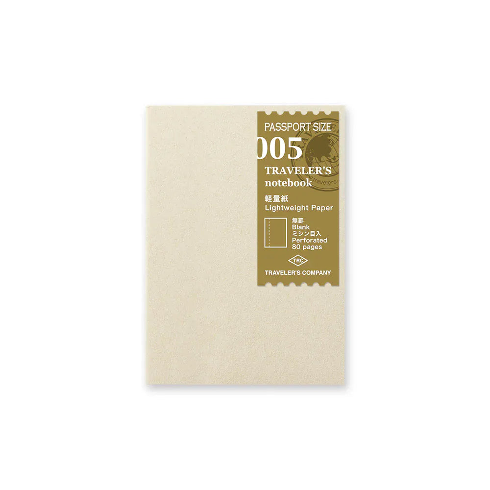 Traveler's Company Paper Traveler's Notebook - 005 Lightweight Paper Notebook (Passport Size)