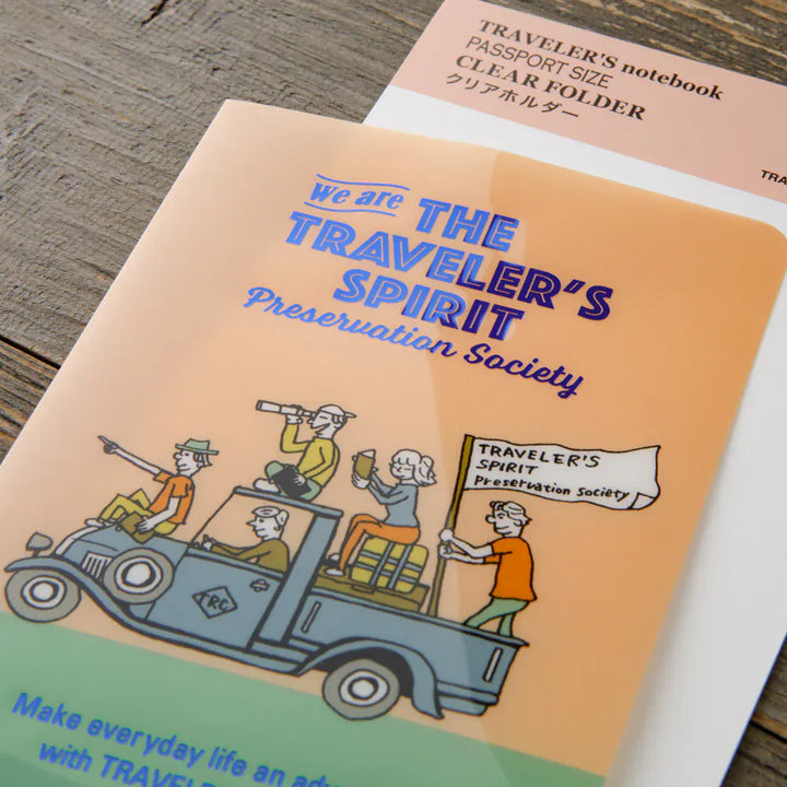 Traveler's Company Paper Traveler's Notebook - 2026 Clear Folder (Passport Size)