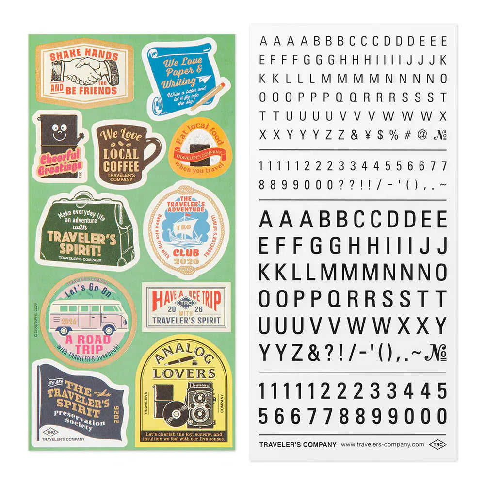 Traveler's Company Paper Traveler's Notebook - 2026 Customized Sticker Sheet
