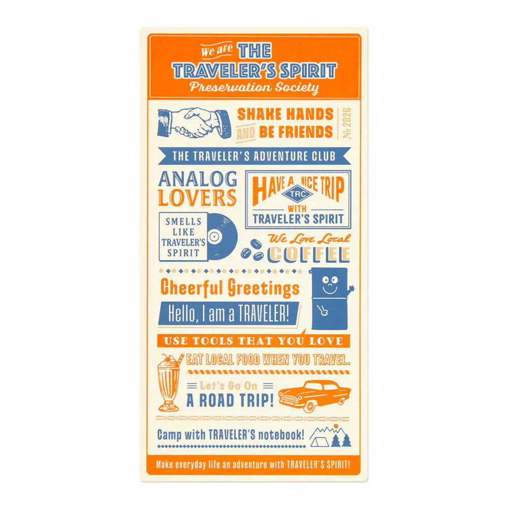 Traveler's Company Paper Traveler's Notebook - 2026 Plastic Sheet (Regular Size)