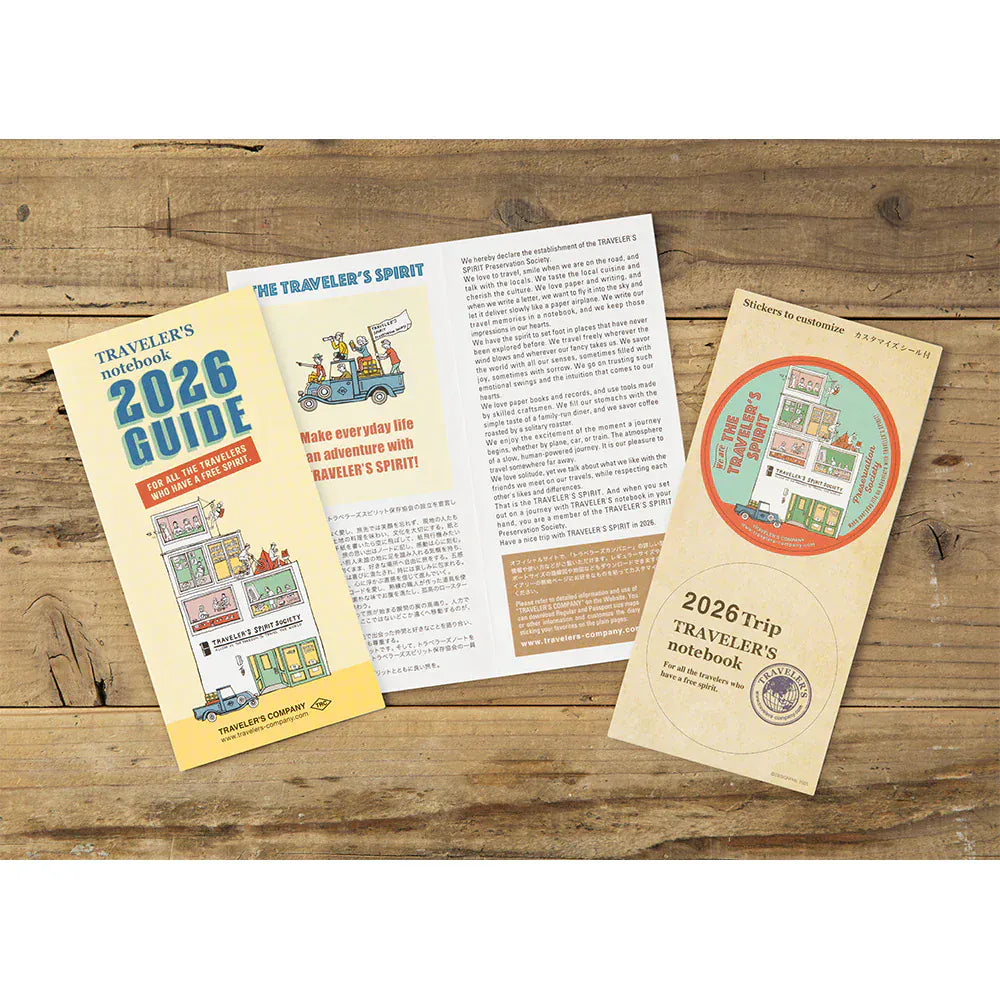 Traveler's Company Paper Traveler's Notebook - 2026 Weekly + Memo (Regular Size)