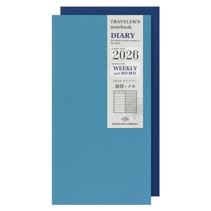 Traveler's Company Paper Traveler's Notebook - 2026 Weekly + Memo (Regular Size)