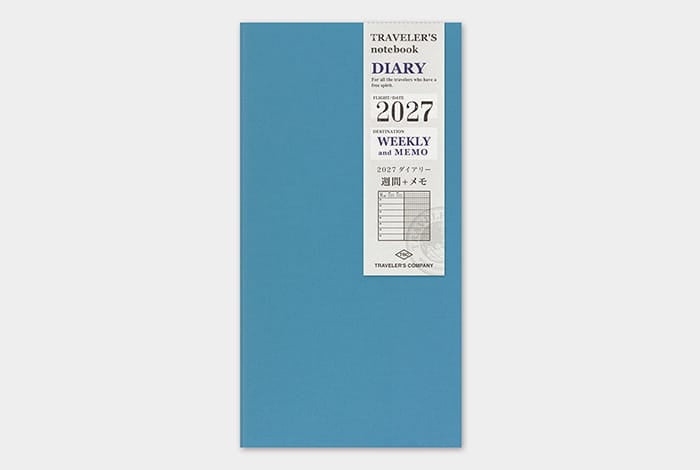 Traveler's Company Paper Traveler's Notebook - 2027 Weekly + Memo (Regular Size)