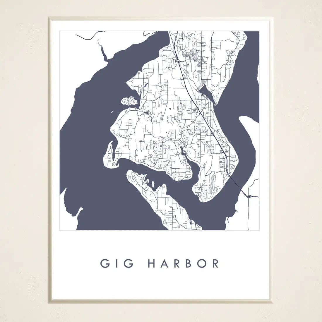 Turn-of-the-Centuries Art Print Gig Harbor Blueprint Map Art Print