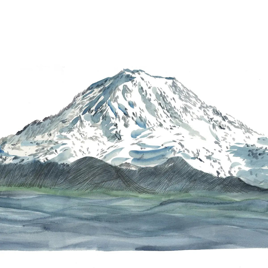 Turn-of-the-Centuries Art Print Mount Rainier Tahoma Landscape - 11" x 14" Art Print