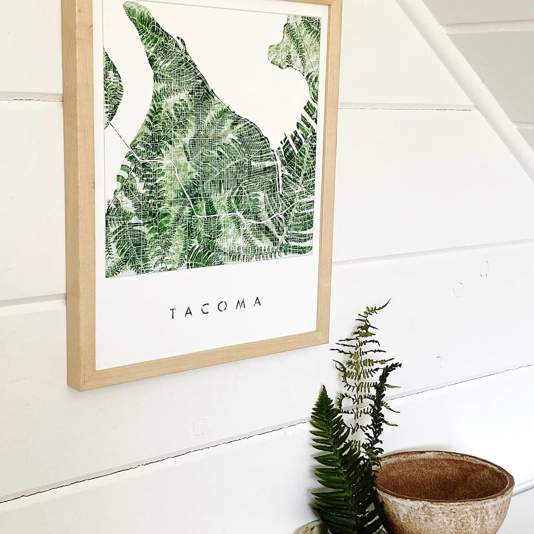 Turn-of-the-Centuries Art Print Tacoma Ferns Botanical Map Art Print