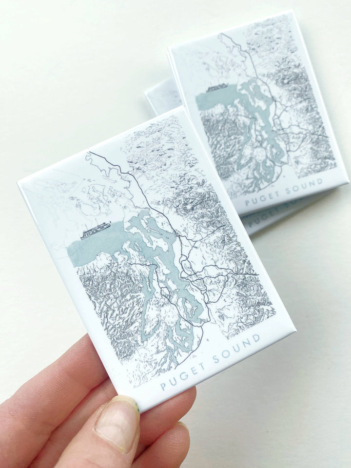 Turn-of-the-Centuries Gifts Puget Sound Washington Map: Magnet
