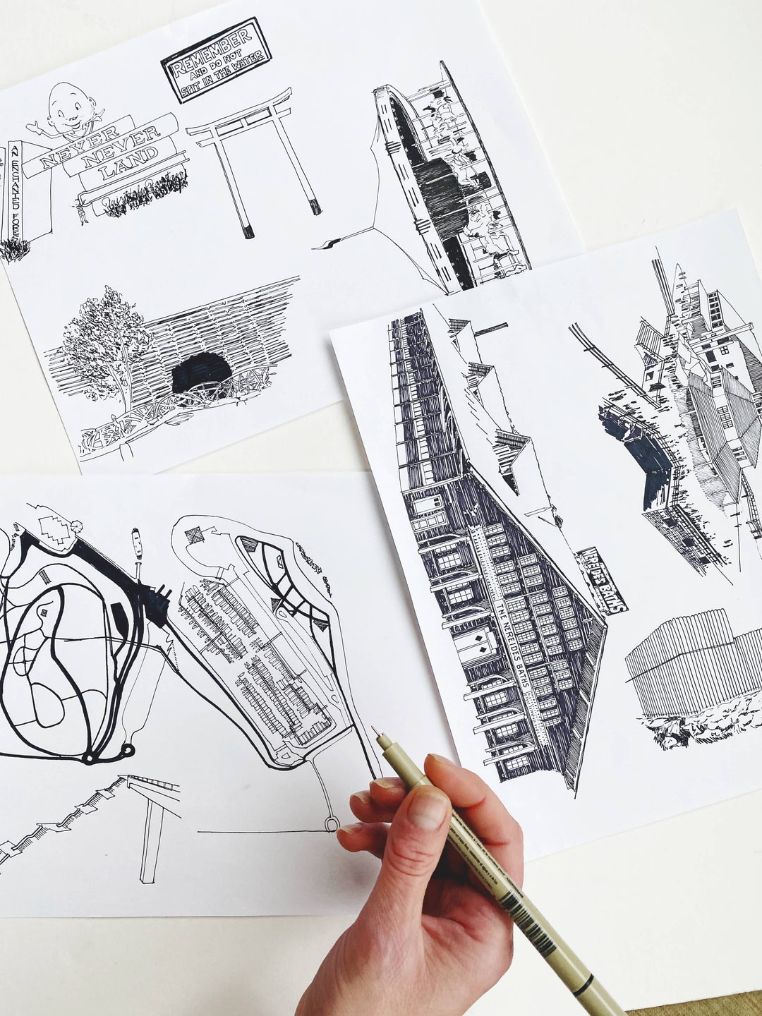 Turn-of-the-Centuries Home 8 x 10 Point Defiance Park Art Map Tacoma WA: Horizontal Print