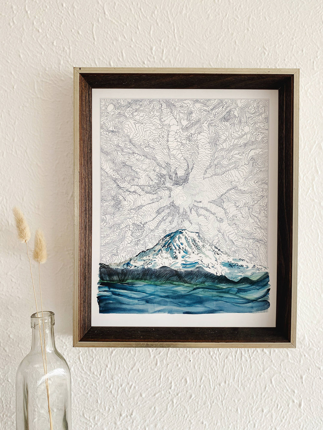 Turn-of-the-Centuries Mount Rainier TAHOMA Topo Mountain ART PRINT