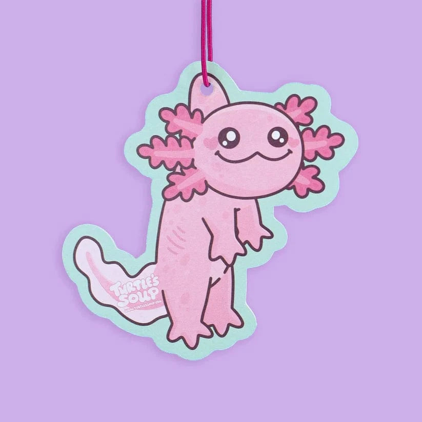 Turtle's Soup Cards Dangling Axolotl Bubble Gum Scented Air Freshener | Turtle's Soup
