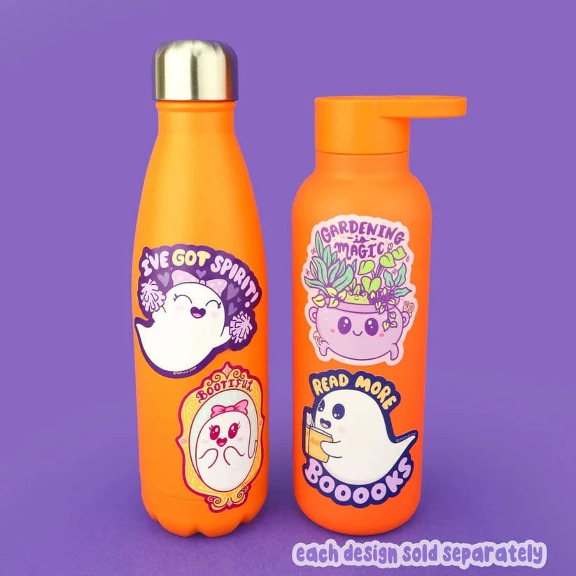 Turtle's Soup Holiday Read More Booooks Ghost Vinyl Sticker | Turtle's Soup