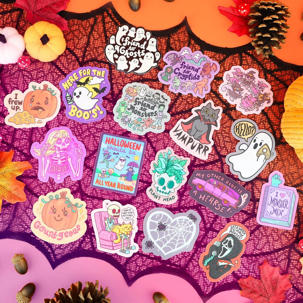 Turtle's Soup Holiday Vampurr Kitty Halloween Vinyl Sticker | Turtle's Soup