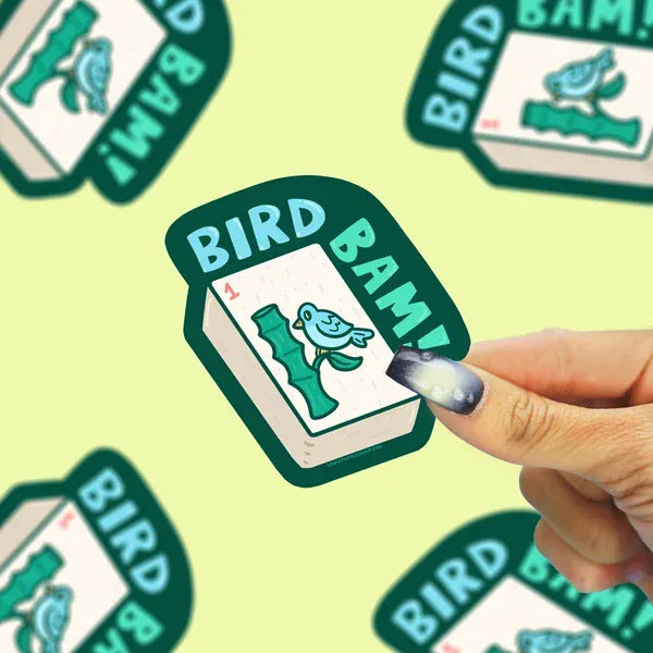 Turtle's Soup Stickers Bird Bam Mahjong Tile Vinyl Sticker | Turtle's Soup