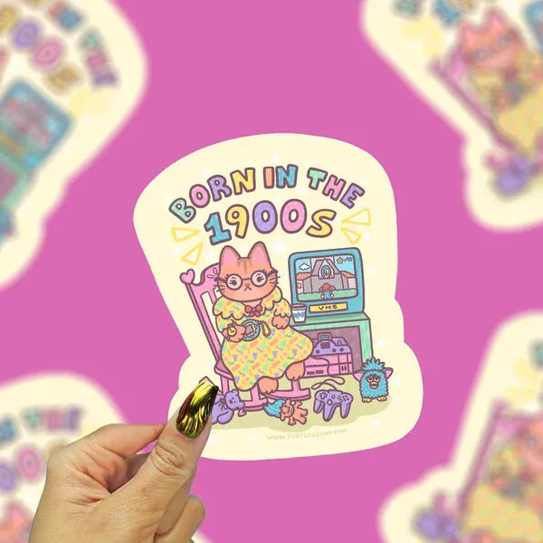 Turtle's Soup Stickers Born in the 1900s Millennial Vinyl Sticker | Turtle's Soup