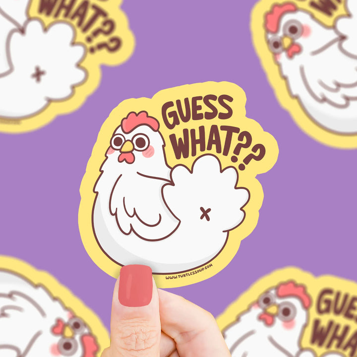 Turtle's Soup Stickers Guess What Chicken Butt Vinyl Sticker | Turtle's Soup