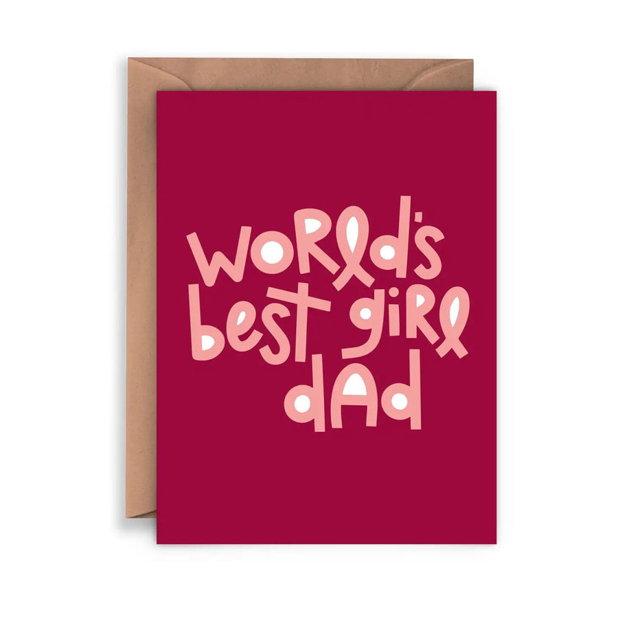 Twentysome Design Card World's Best Girl Dad Father's Day Card