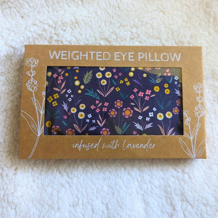 Two Birds Eco Shop Lavender Weighted Aromatherapy Eye Pillow - Wildflowers on Purple