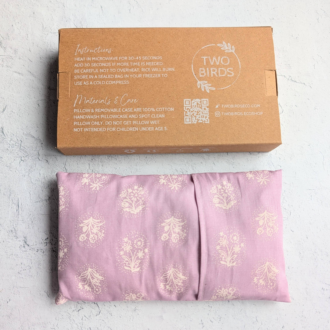 Two Birds Eco Shop Scent Free Weighted Aromatherapy Eye Pillow - Lilac Stamp
