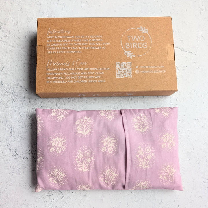 Two Birds Eco Shop Scent Free Weighted Aromatherapy Eye Pillow - Lilac Stamp