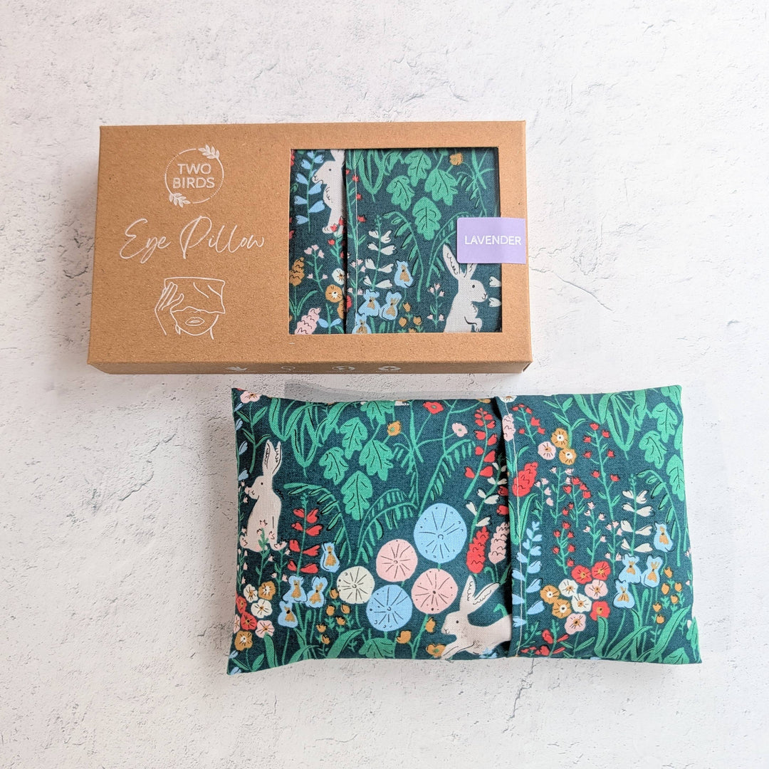 Two Birds Eco Shop Scent Free Weighted Aromatherapy Eye Pillow - Rabbit Grove