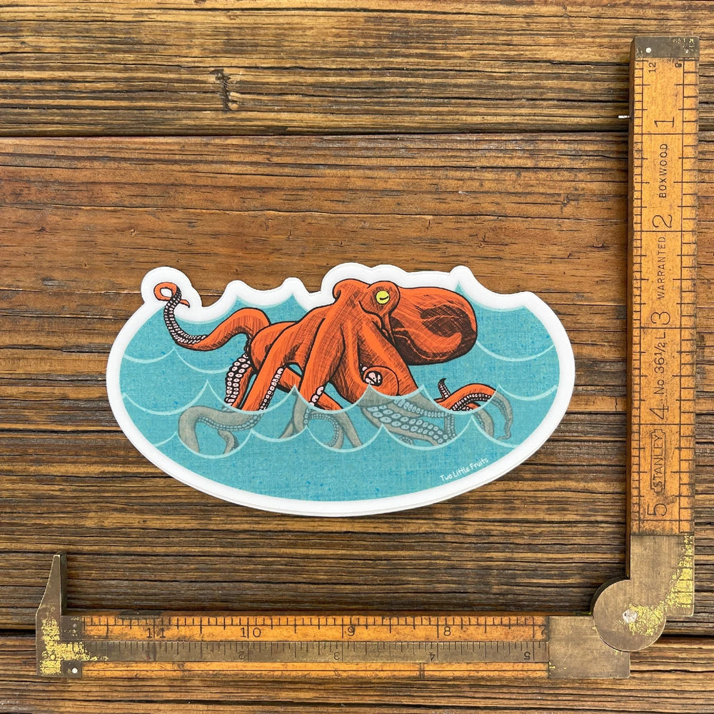 Two Little Fruits Sticker Octopus Sticker